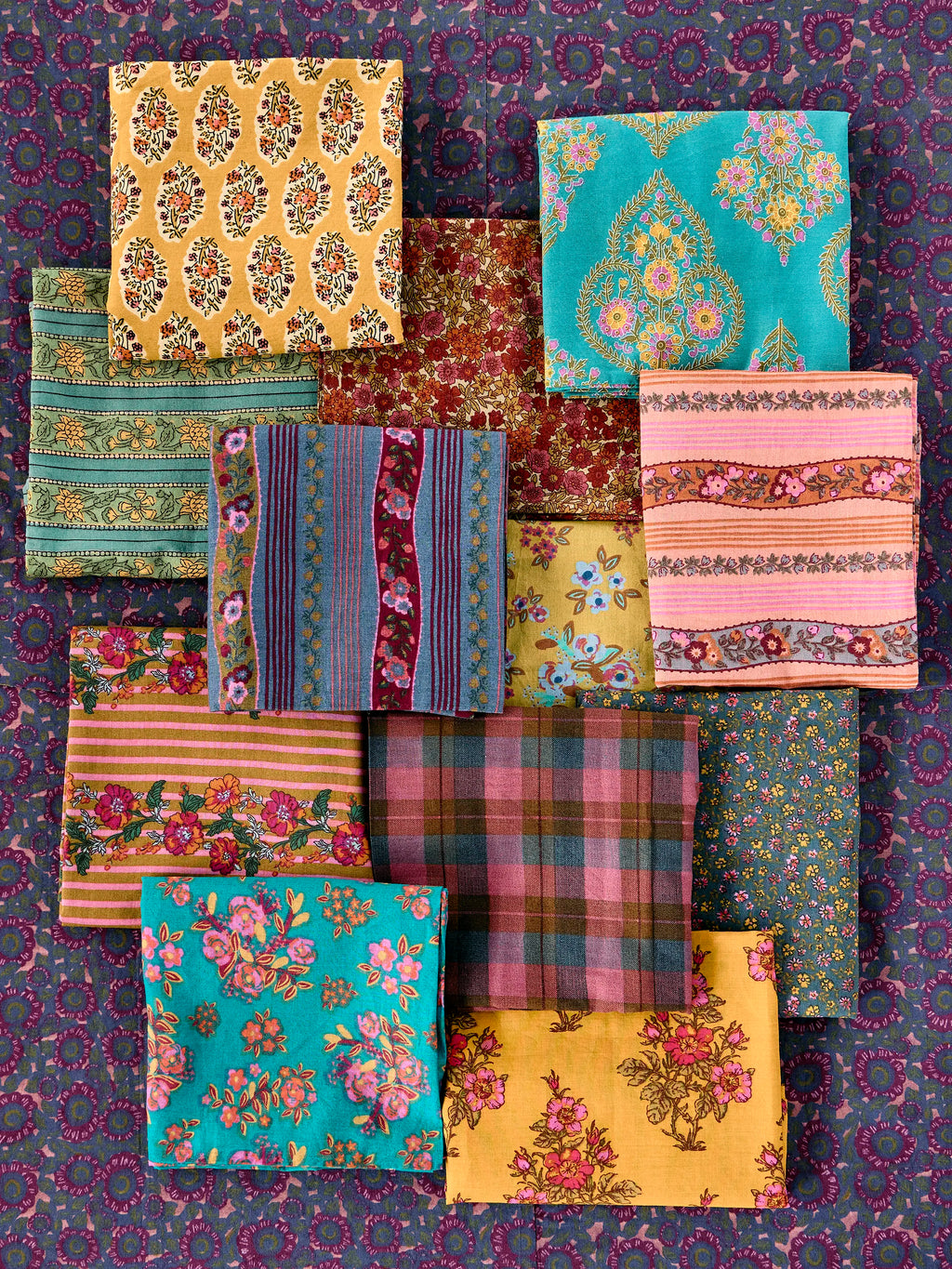 Mix & Match Cotton Fitted Sheet - Garden Block Stamp Gold