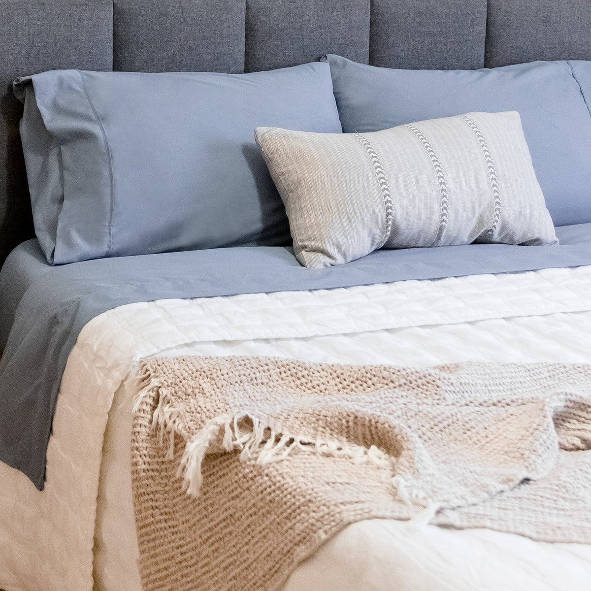 French Blue Sheet Set
